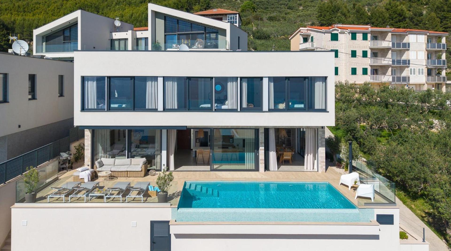 New! Ocean View Villa Есенице Экстерьер фото